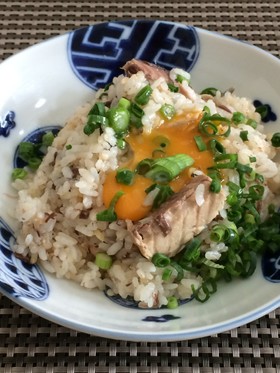 鯖缶のあいこちゃんで炊き込みご飯