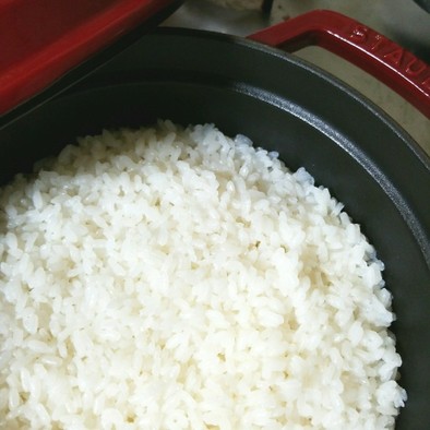 ストウブで10分 ご飯 簡単白米の炊き方の写真