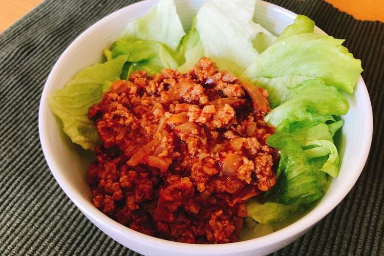 サッと作れる ひき肉レタス丼 レシピ 作り方 By 松下料理長 クックパッド 簡単おいしいみんなのレシピが366万品