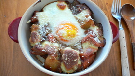 残ったカレーで楽ちんパングラタン