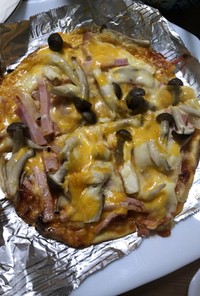ディラムセモリナ粉と豆乳ピザ