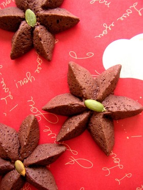 バレンタインに✿チョコのお花✿クッキー
