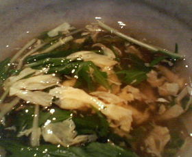 シャキシャキ水菜のあったか汁