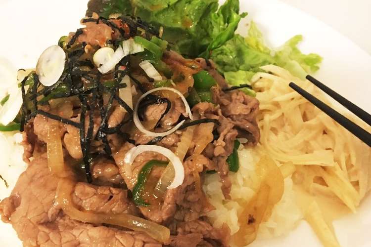 ヤバいくらい旨いカフェめし風焼肉丼 レシピ 作り方 By 六小公式cpz クックパッド