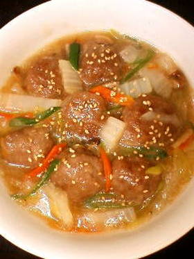 肉団子と野菜の中華あんかけ