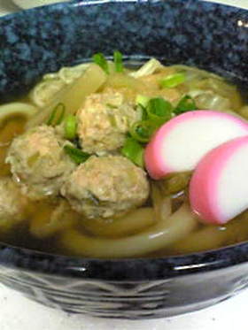 あったか♡鶏だんご入り煮込みうどん