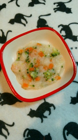 離乳食(中期)チーズ風味の野菜パンがゆ
