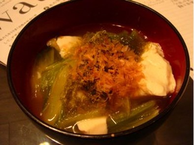 あったまる◎湯豆腐with白菜の写真