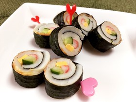 お弁当に♡竹輪deプチ海苔巻き