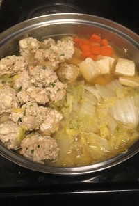 あったまるよ⭐️豆腐入り鶏団子鍋