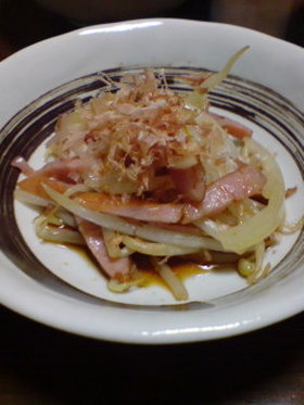 もやしとたまねぎのポン酢和え