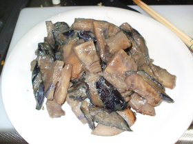 筍と茄子の味噌炒め