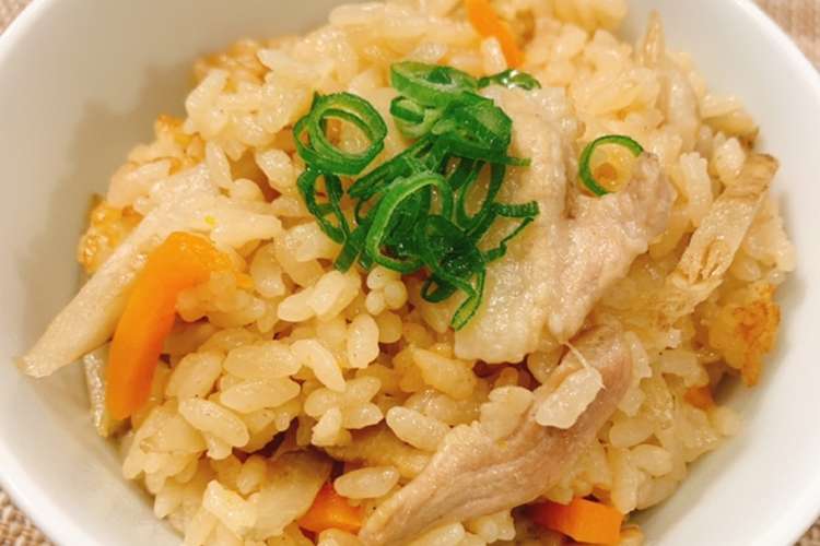 豚肉とごぼうの生姜炊き込みご飯 レシピ 作り方 By ここはるmama クックパッド 簡単おいしいみんなのレシピが353万品