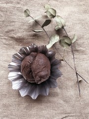 レバーでHMココアカップケーキの写真