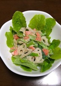 小松菜とれんこんのサラダ