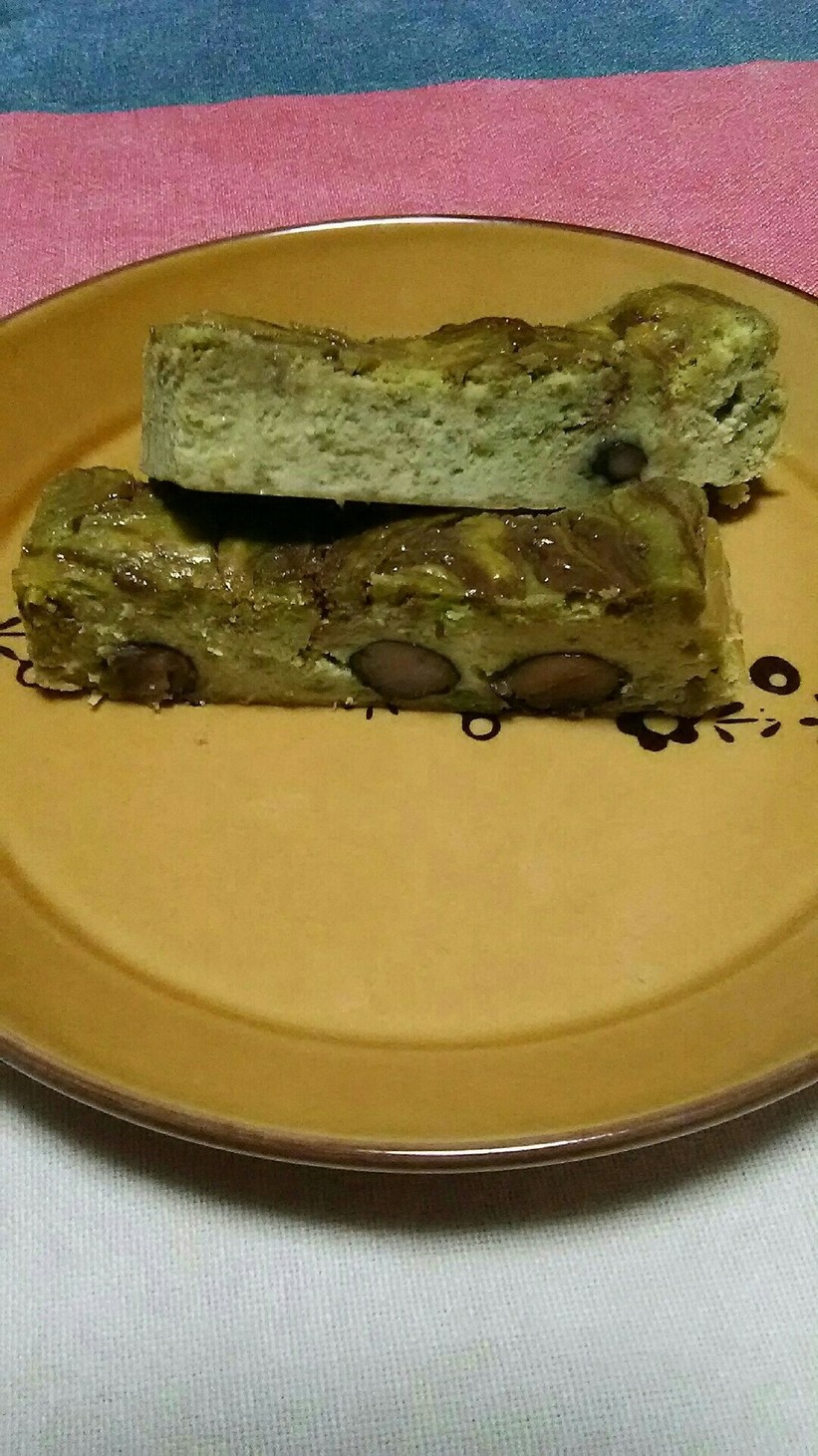 抹茶マーブルチーズケーキの画像