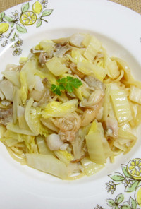鱈と白菜のペペロンチーノ
