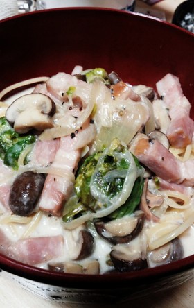 絶品♪簡単!ふきのとう クリームパスタ