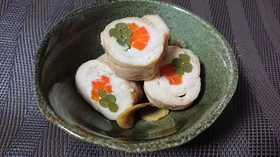 レンジで♪鶏むねチャーシュー野菜ロール