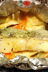 鱈のカレーマヨチーズホイル焼き