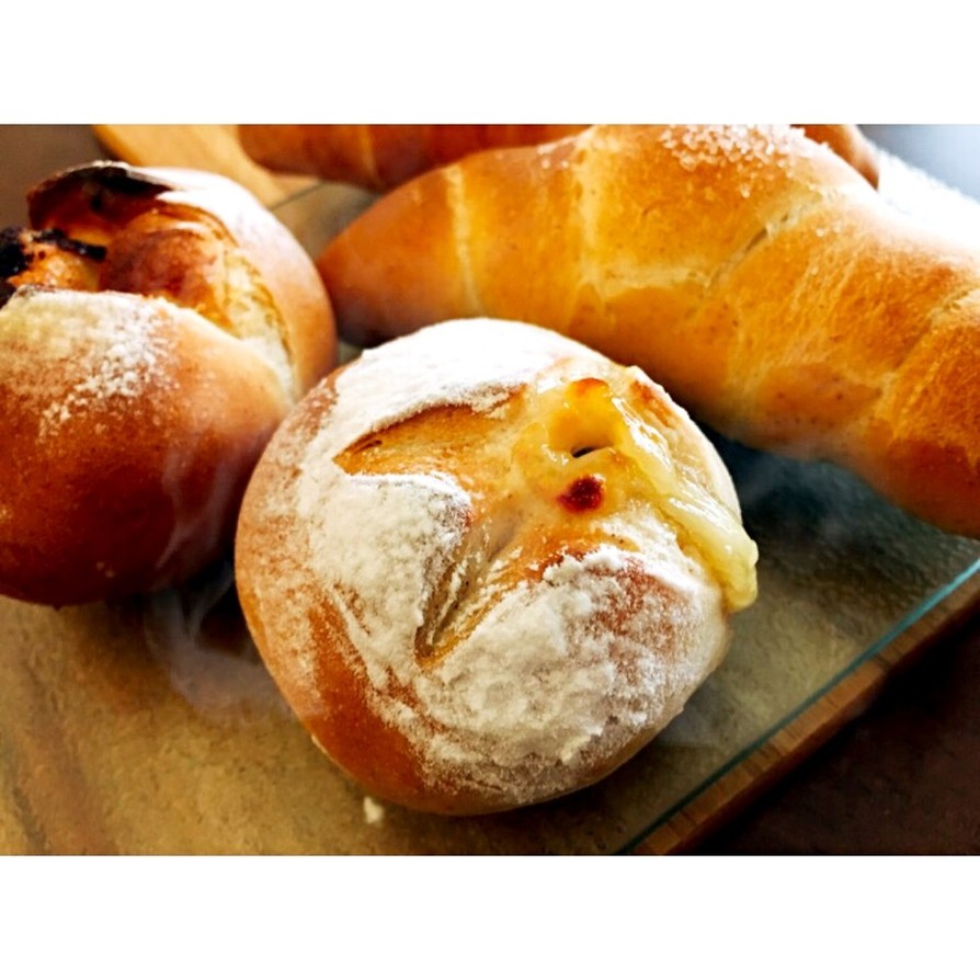 米粉とライ麦のヘルシー丸パンの画像