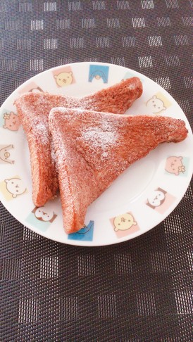 食パンで♡ミルクココアフレンチトースト♡
