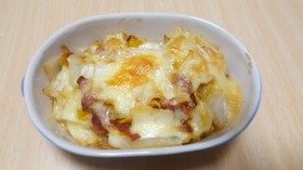 白菜ベーコンチーズ焼き