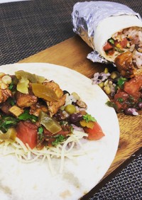 簡単チキンブリトーのレシピ