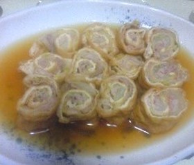 油揚げのくるくる巻き