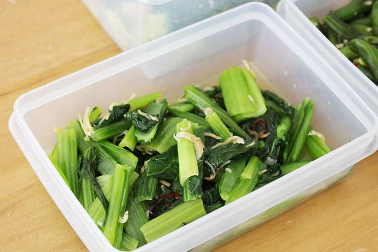 作り置きおかず 小松菜のしらす炒め レシピ 作り方 By アンジェ公式キッチン クックパッド
