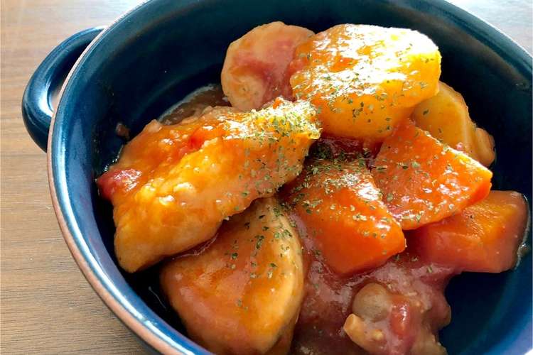 時短で柔らかチキンと野菜のトマト煮 レシピ 作り方 By アユミゴハン クックパッド 簡単おいしいみんなのレシピが360万品