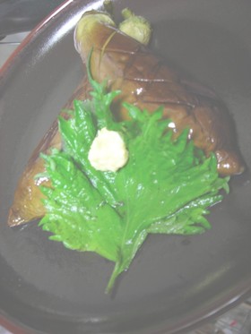 ナスの素揚げ、油少なめで。