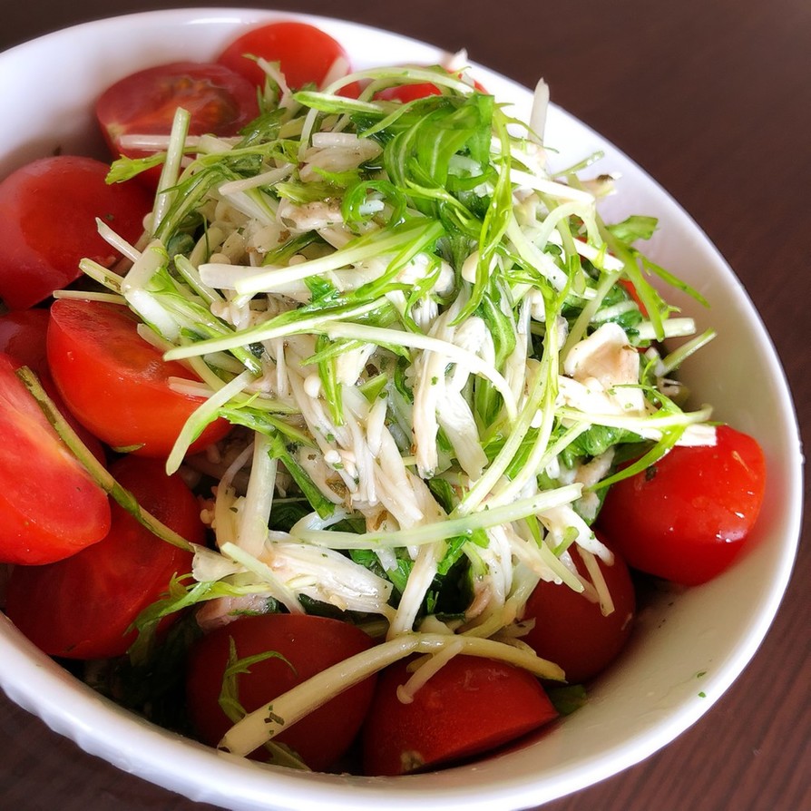 水菜サラダの画像
