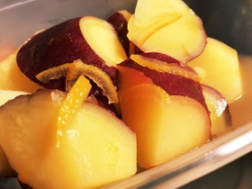 さつまいもの甘煮 マーマレードで。