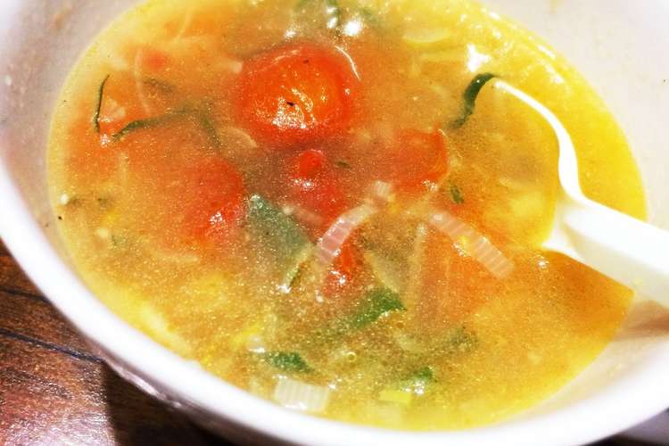 青い部分も美味しく ネギとトマトのスープ レシピ 作り方 By ままにゃん クックパッド 簡単おいしいみんなのレシピが356万品