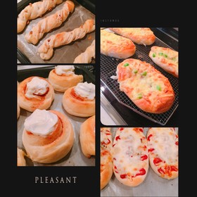 パン生地2種【惣菜、菓子】と具材一覧