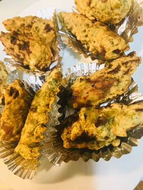 お弁当に。ちくわのマヨ入り磯辺揚げ