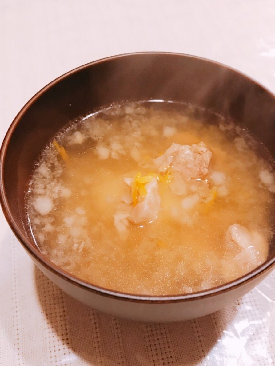 大根おろしと鶏肉のほっこり和風スープの画像