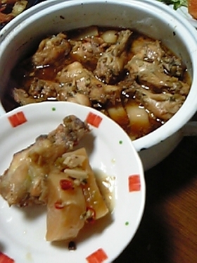 大根と鶏手羽元のピリ辛煮