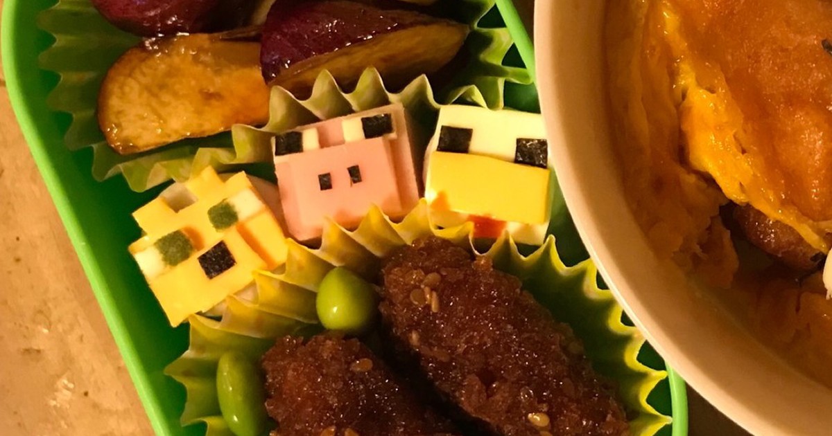 マイクラ弁当 記録用 ニワトリ ヤマネコ レシピ 作り方 By ぽこまる