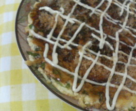 豆腐ハンバーグ+αでお好み焼き