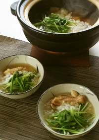 京壬生菜と鶏肉のおろし煮