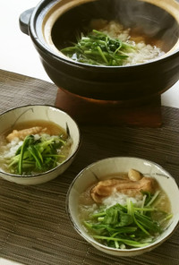 京壬生菜と鶏肉のおろし煮