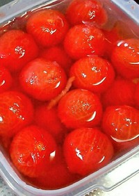【常備菜】プチトマトの甘酢漬