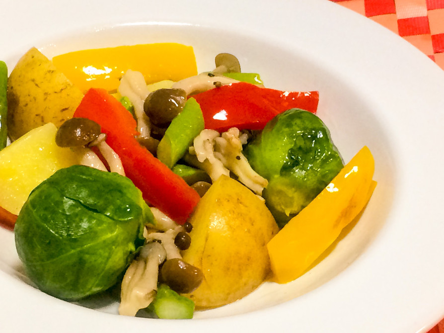 レンジで簡単✨蒸しておいしい温野菜の画像
