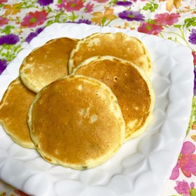 砂糖なし!バナナの甘みの♪パンケーキ