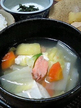味付けなし!あっさり石狩汁
