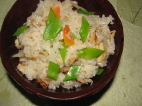 つまみでご飯『ホタテの紐の炊き込みご飯』