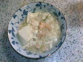 お豆腐のたらこあんかけ