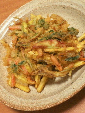 ごくごくフツウの★素朴なかき揚げ